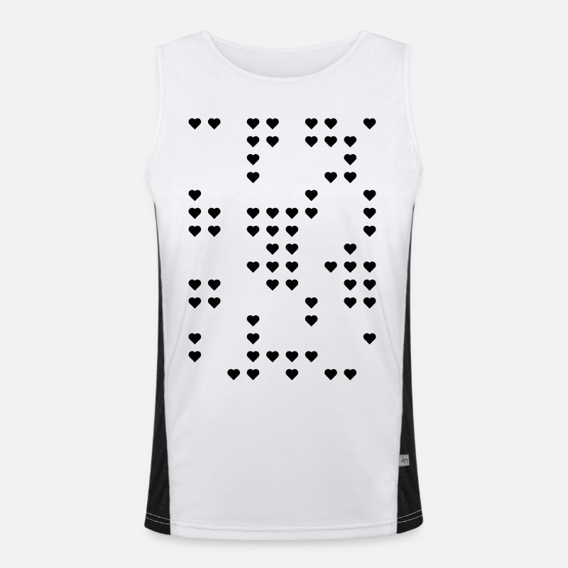 Herz Puzzle Schnee Geschenk Funktionelles Kontrast-Tank Top für Männer 