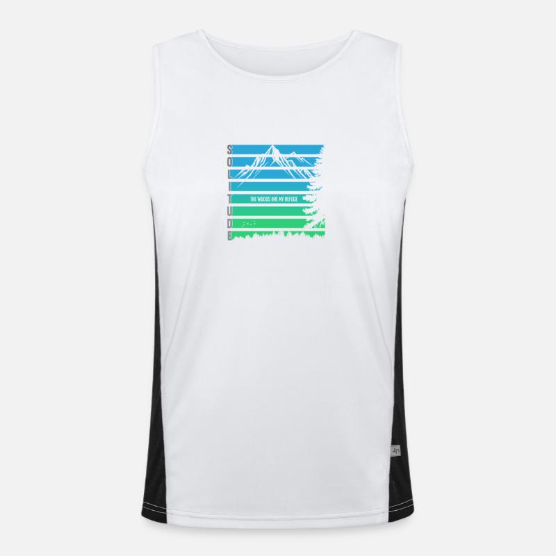 Solitude Woods Refuge Berg Funktionelles Kontrast-Tank Top für Männer 