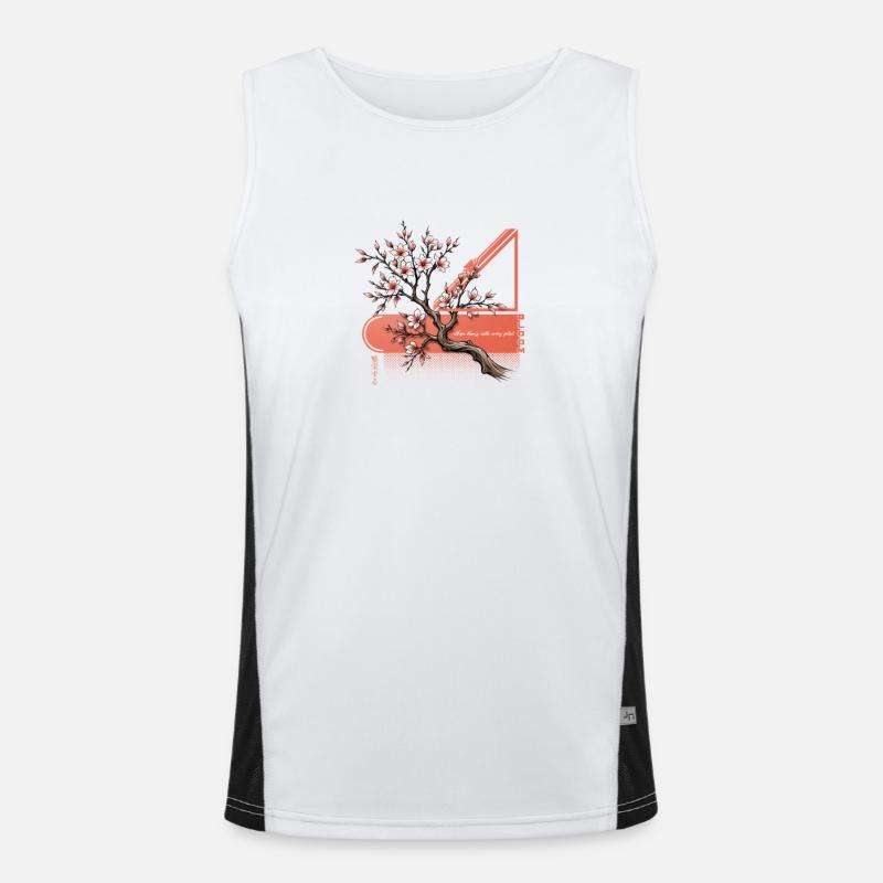 Bloom Petal Hope Cerisier Débardeur respirant contrasté Homme 