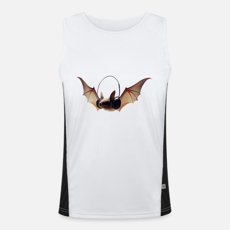 Bats have keen hearing Men's Functional Contrast Tank Top 