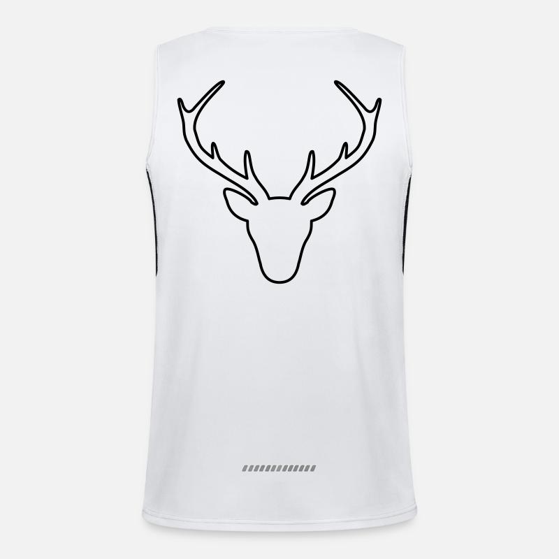 Deer Antler Hunter Hunting Game Gift Men's Functional Contrast Tank Top 