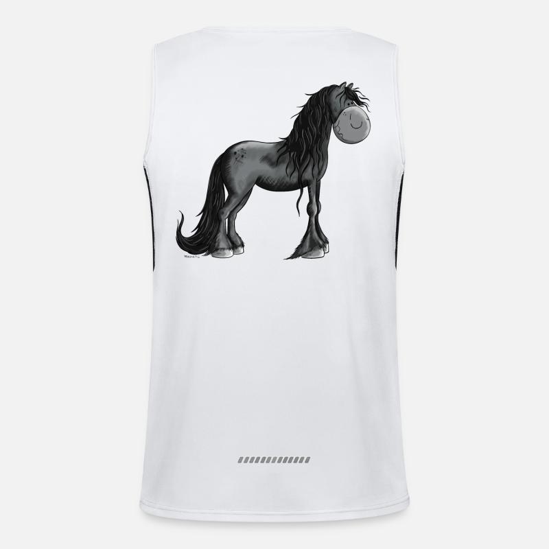 Cheval noir Débardeur respirant contrasté Homme 