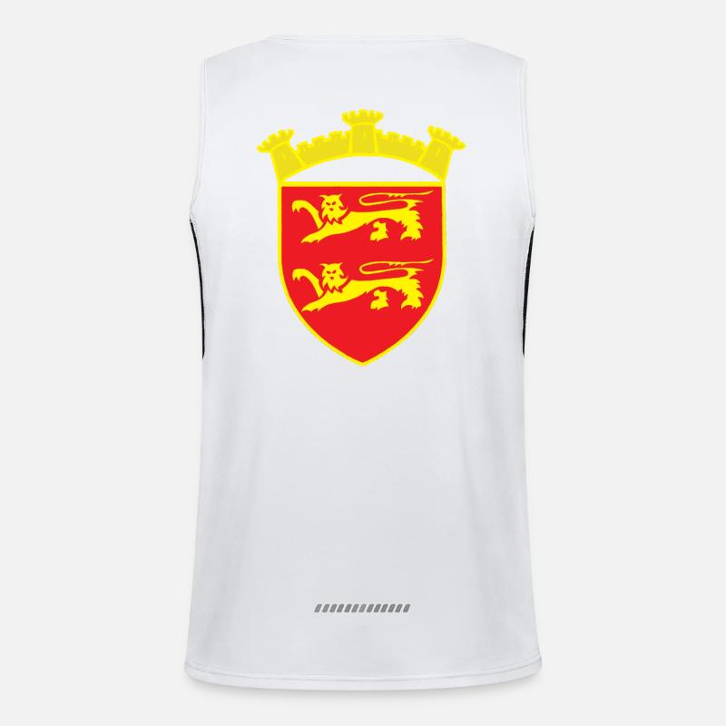 ROT WAPPEN LÖWENTURM ODER COPYRIGHT RUNEMBERG Funktionelles Kontrast-Tank Top für Männer 