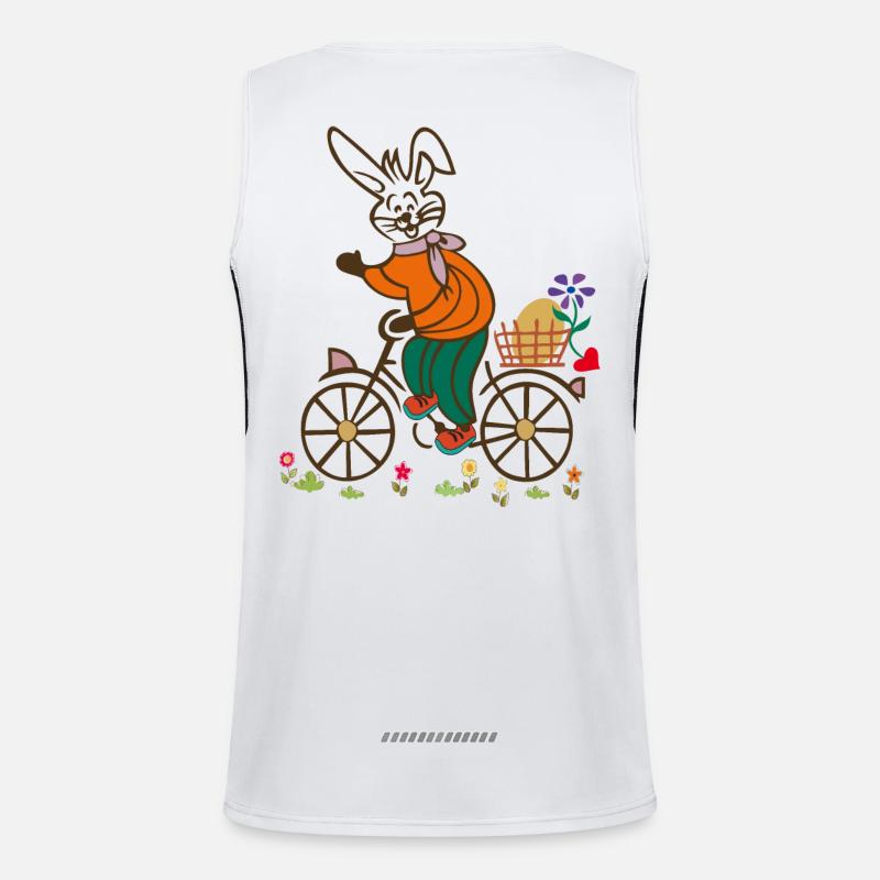 Easter , Easter Egg, Easter - Men's Functional Contrast Tank Top  - white/black