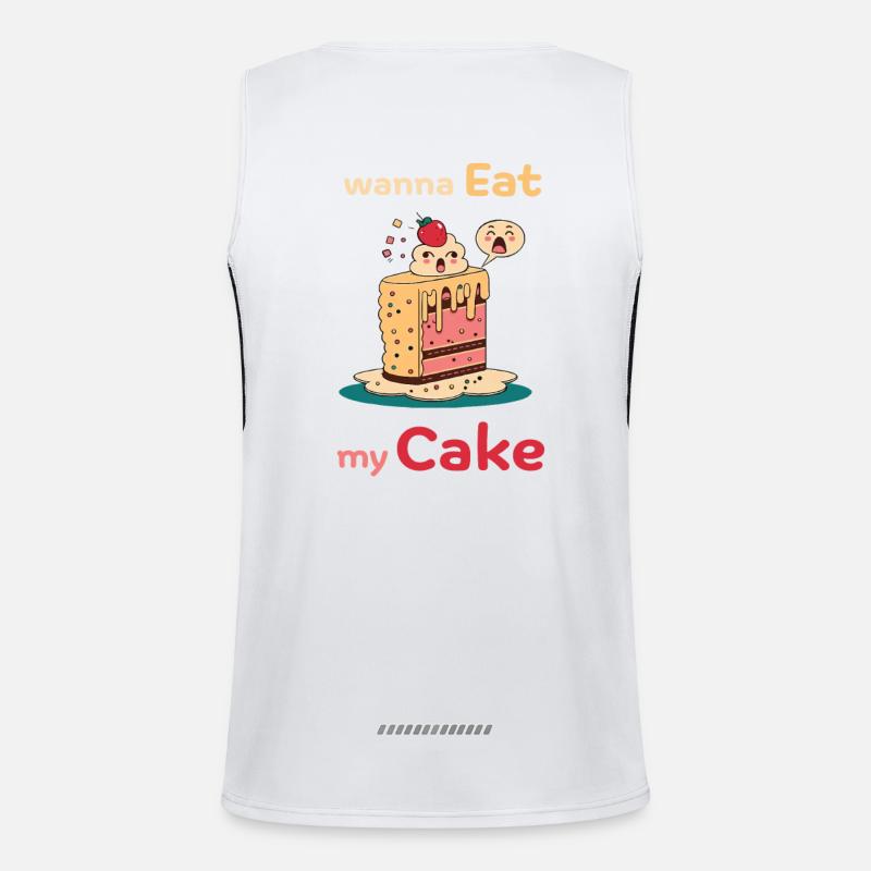 Gâteau effronté design amusant Débardeur respirant contrasté Homme 
