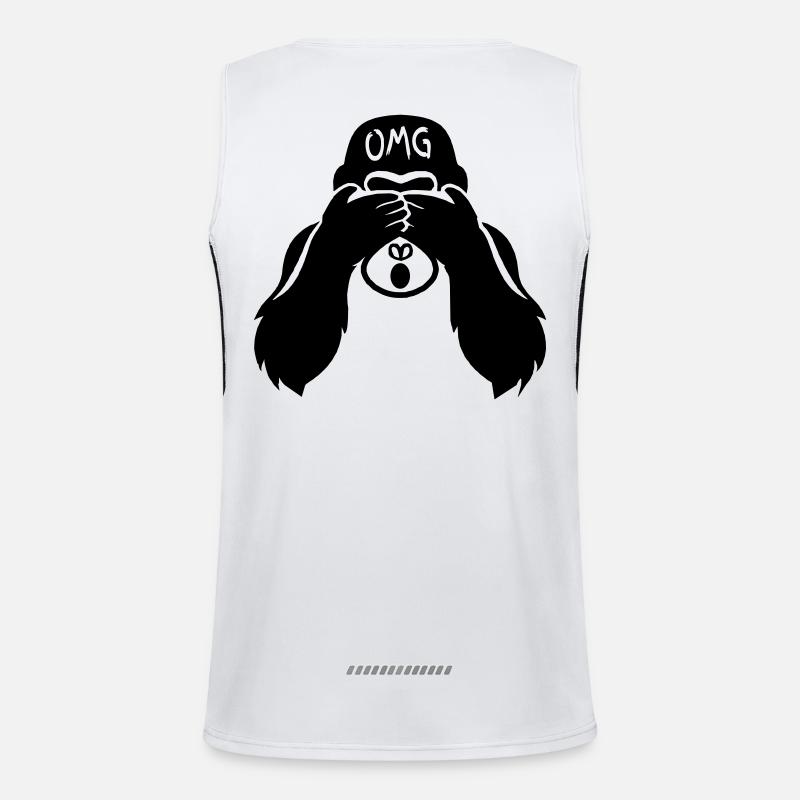 Drôles de mains de singe devant le visage - Gorilla OMG2 Débardeur respirant contrasté Homme 