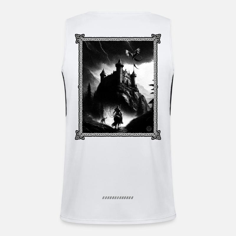 Spada e Fonte Canotta sportiva da uomo in contrasto cromatico 