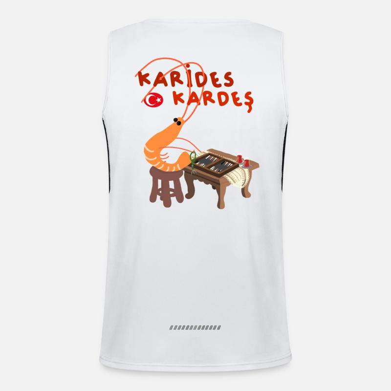 Turkish Shrimp Karides Kardes Men's Functional Contrast Tank Top 