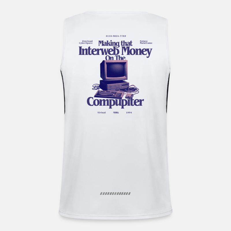 InterwebMoney Conception Informatique Débardeur respirant contrasté Homme 
