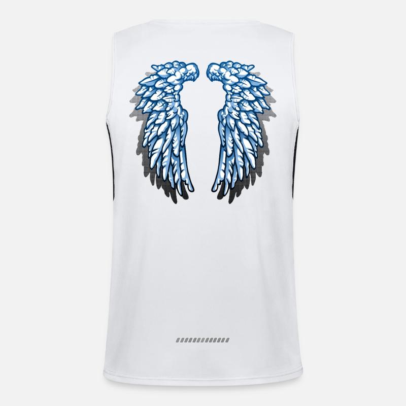 Ich bin ein Engel Funktionelles Kontrast-Tank Top für Männer 