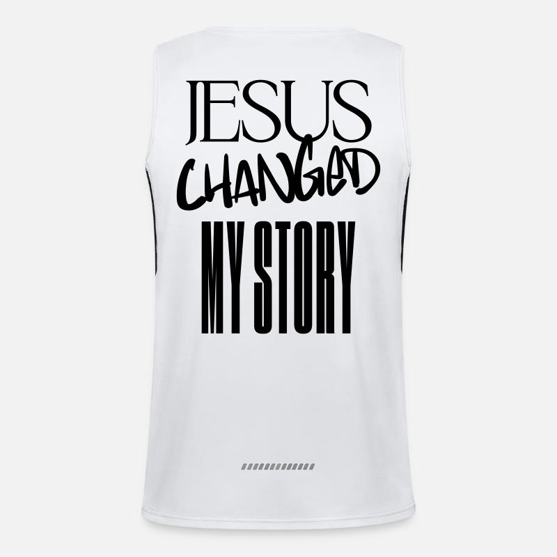 Jésus a changé mon histoire Débardeur respirant contrasté Homme 
