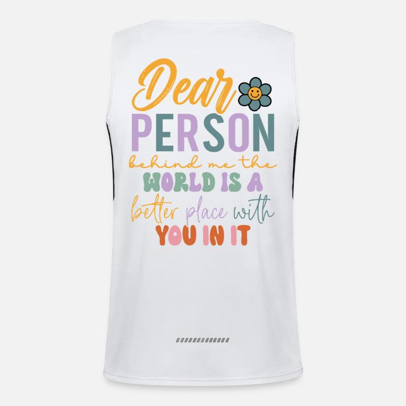 DESIGN DE POSITIVITÉ AU DOS Débardeur respirant contrasté Homme 