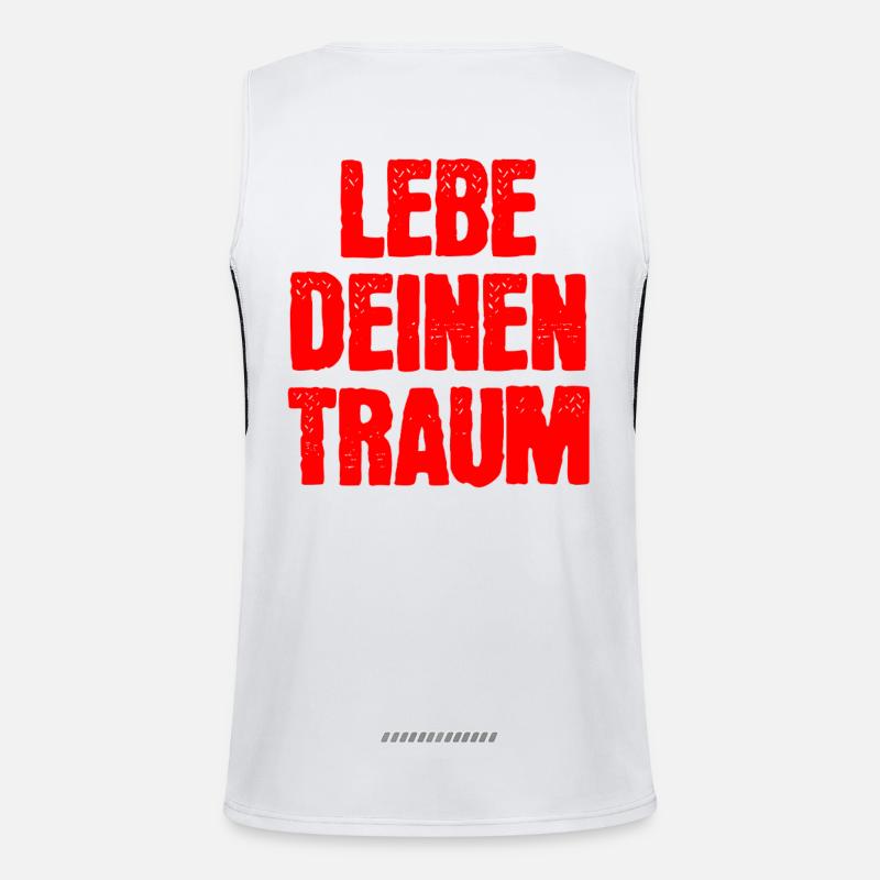 Lebe Deinen Traum  Funktionelles Kontrast-Tank Top für Männer 
