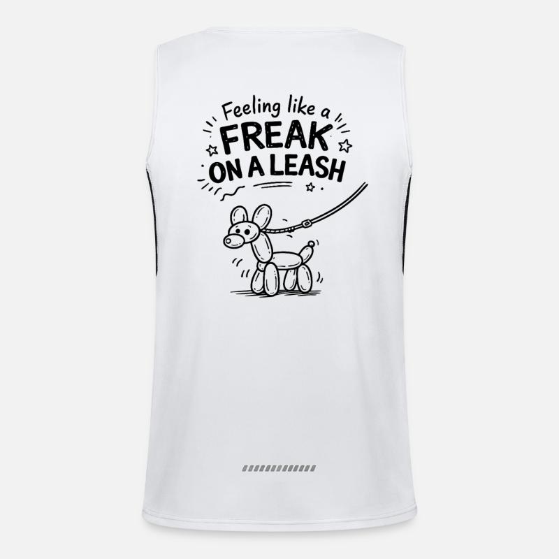 Feeling Like A Freak On A Leash Statement Men's Functional Contrast Tank Top 