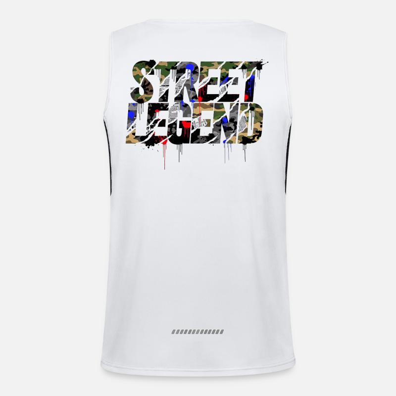 Street Legend Camo Graffiti Style Men's Functional Contrast Tank Top 