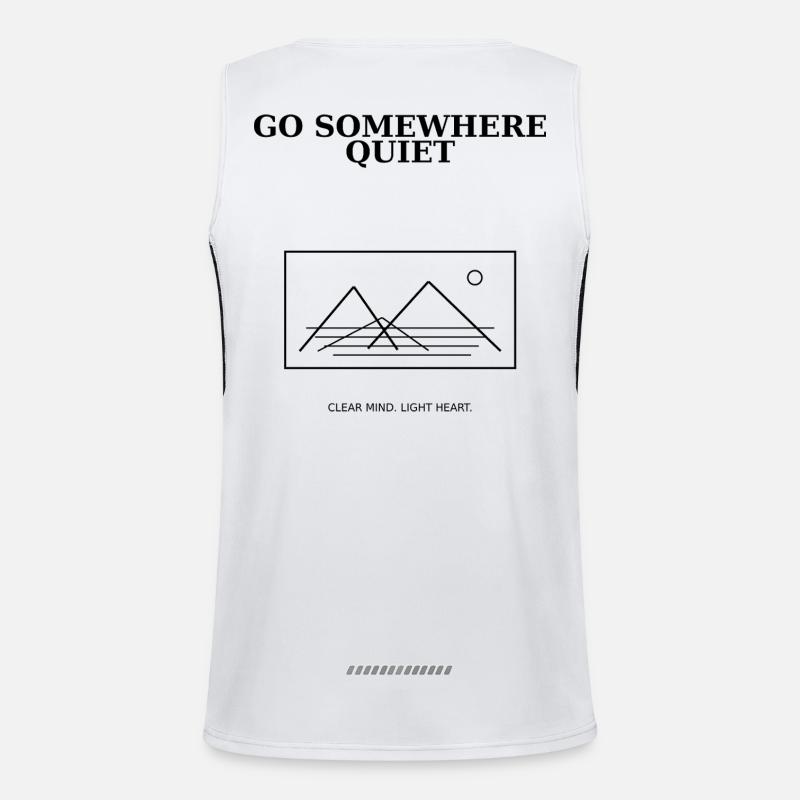 08_go_somewhere_quiet - Men's Functional Contrast Tank Top  - white/black