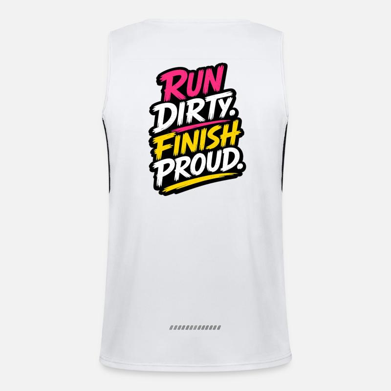 Run Dirty Finish Proud Running Odds Men's Functional Contrast Tank Top 
