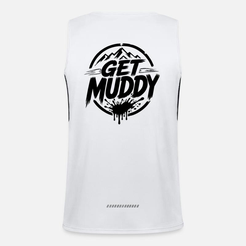 Get Muddy - Logo noir Débardeur respirant contrasté Homme 