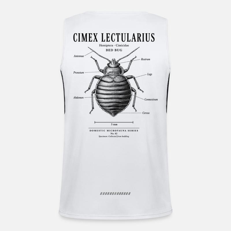 Bed Bug – Domestic Microfauna No. 02 - Men's Functional Contrast Tank Top  - white/black