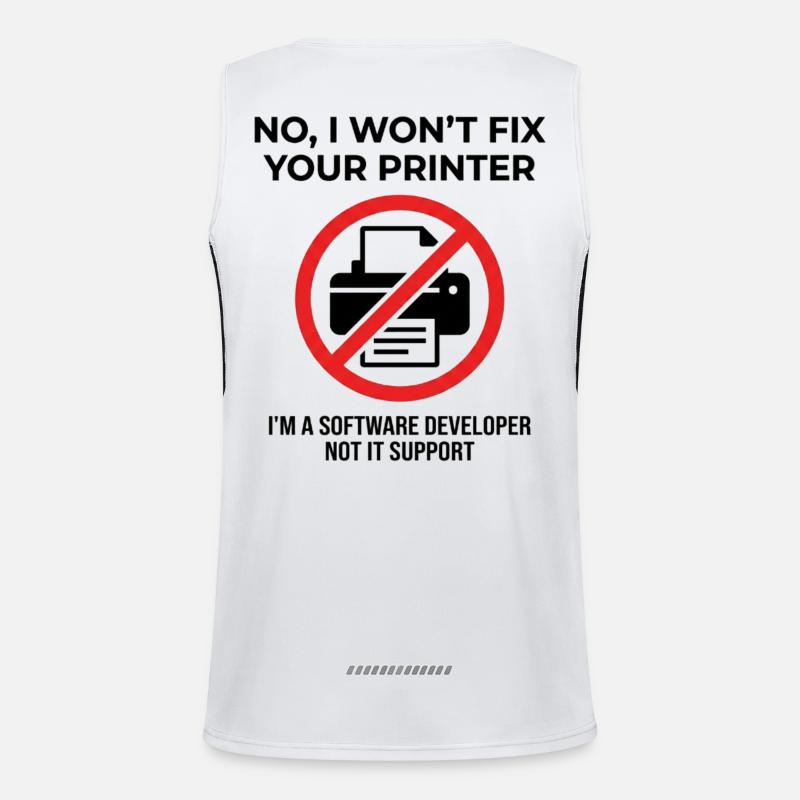 Programmer: not IT support Men's Functional Contrast Tank Top 