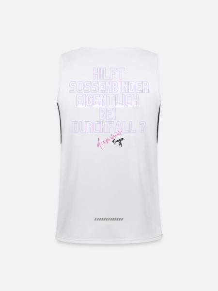 Durchfall Humor Neontext - Funktionelles Kontrast-Tank Top für Männer - Weiß/Schwarz