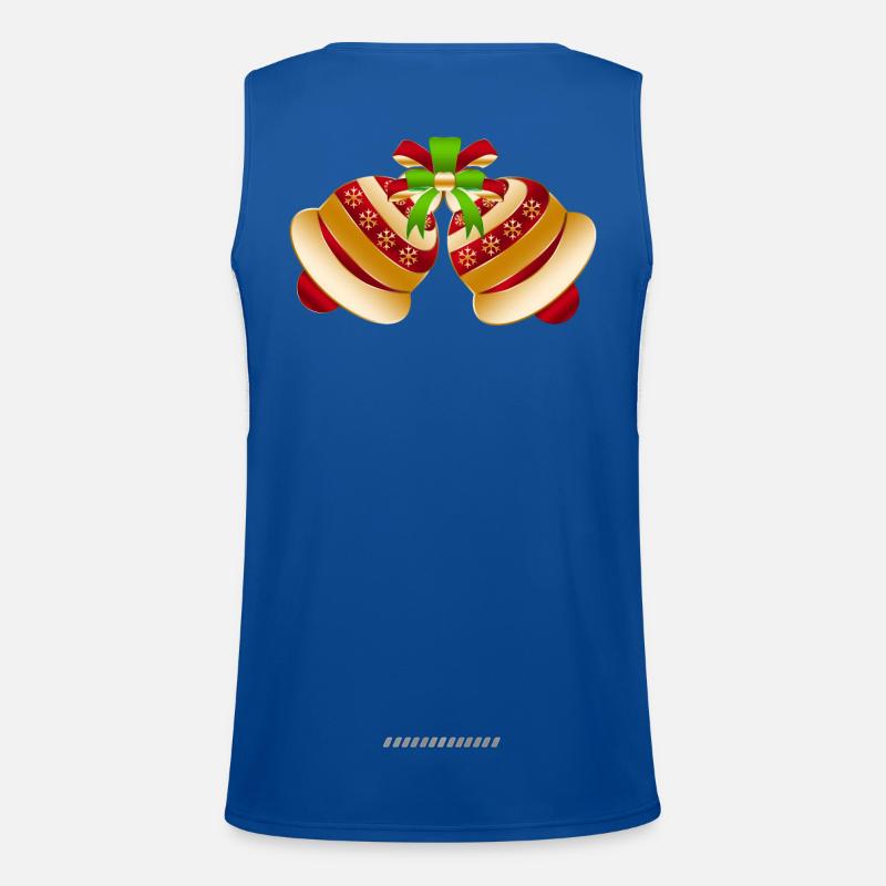 Festive Bell Ribbon Duo Men's Functional Contrast Tank Top 