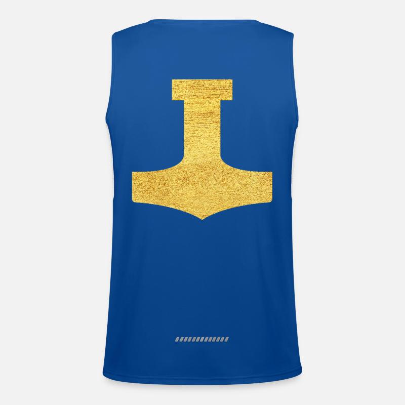Mjölnir Protective Symbol Mjolnir Thor's Hammer Men's Functional Contrast Tank Top 