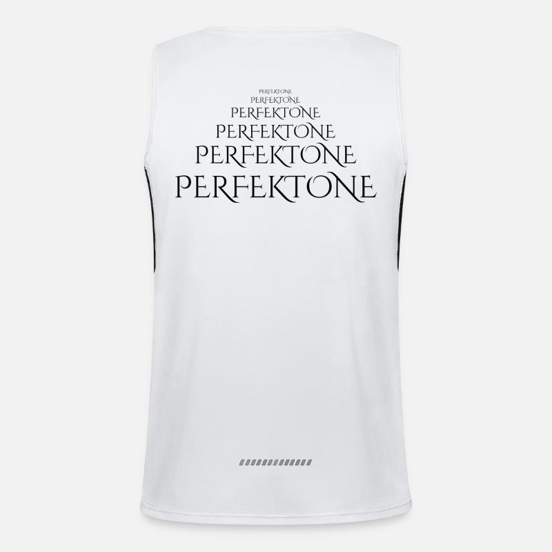 Abstract gradient with geometry - Men's Functional Contrast Tank Top  - white/black