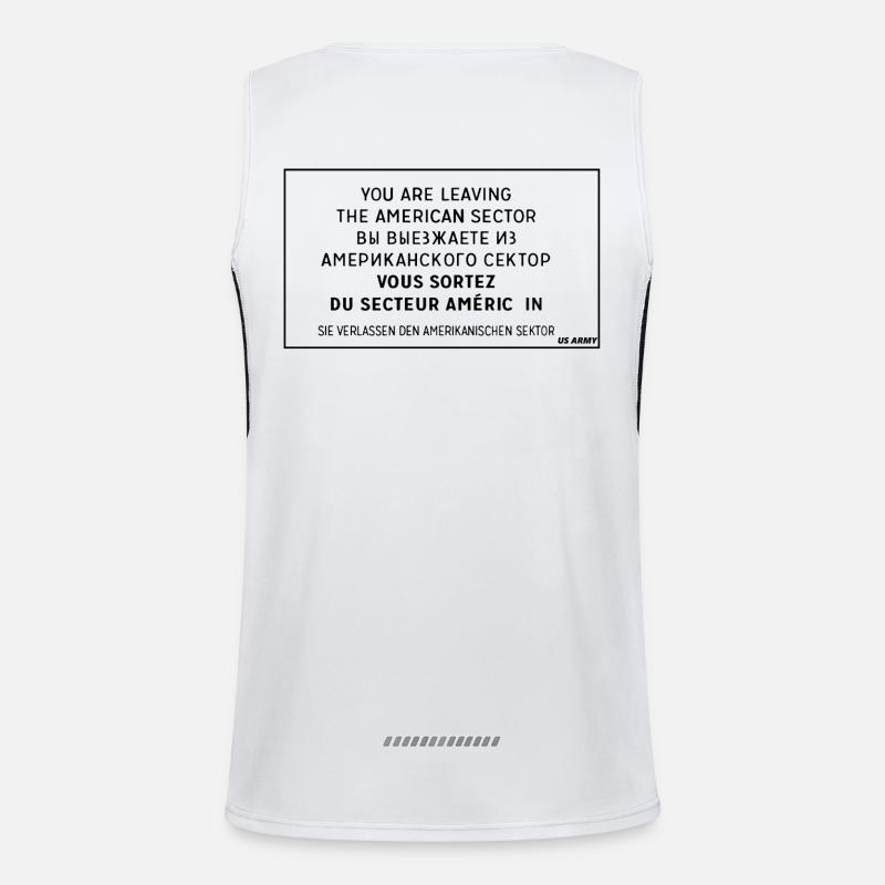 Checkpoint Charlie Berlin shield, shirt Men's Functional Contrast Tank Top 
