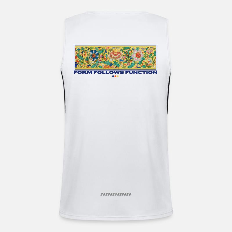 Form Follows Function Floral Art Funktionelles Kontrast-Tank Top für Männer 