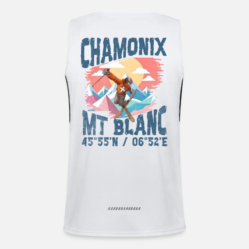 Chamonix freestyle blc - Men's Functional Contrast Tank Top  - white/black