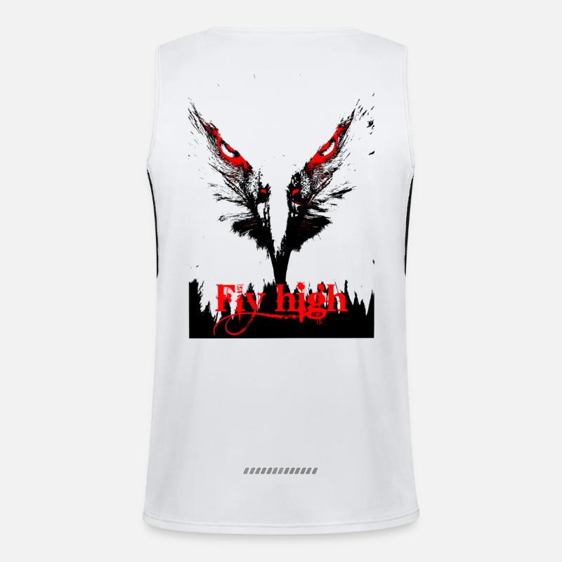 Eagle - Men's Functional Contrast Tank Top  - white/black