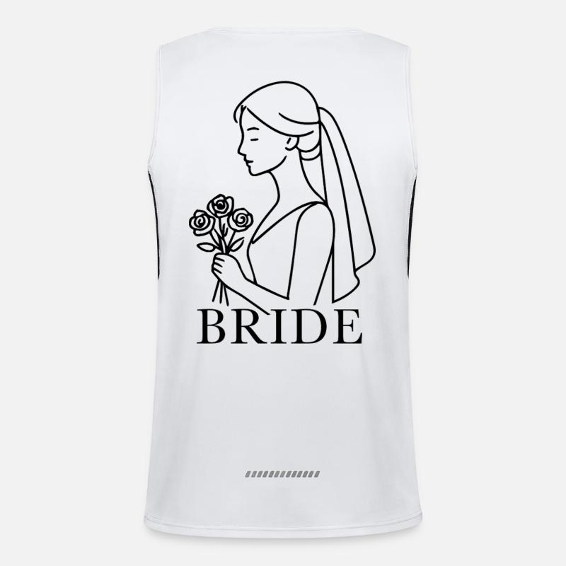 Illustration Bride Men's Functional Contrast Tank Top 