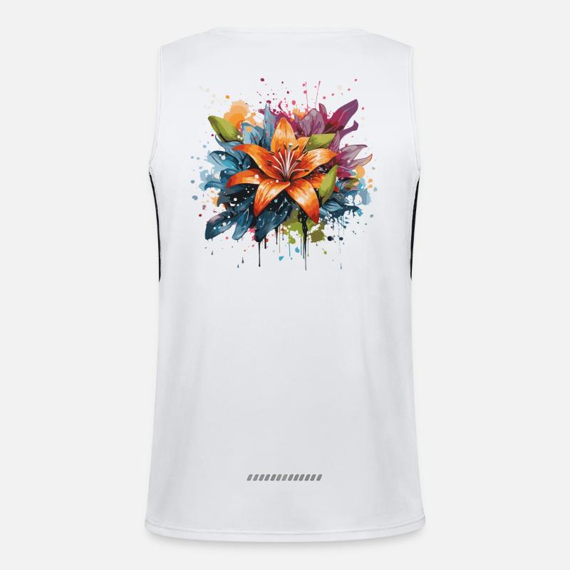 Rainbow Lily Funktionelles Kontrast-Tank Top für Männer 