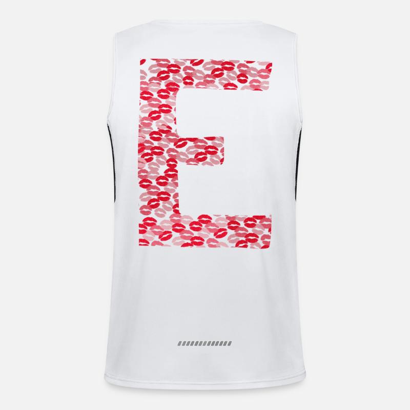 Lettre E - tshirt bisous Débardeur respirant contrasté Homme 