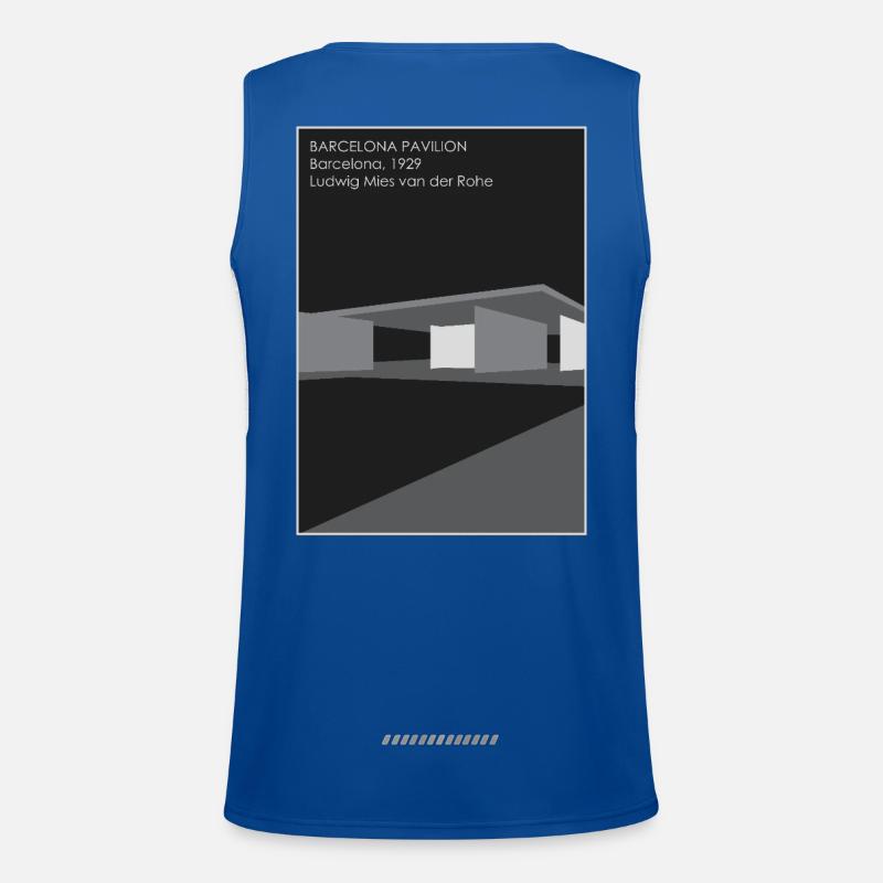 Architecture moderne : Pavillon de Barcelone Débardeur respirant contrasté Homme 