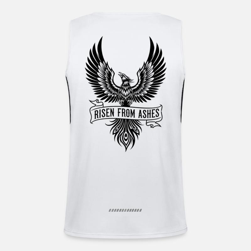 Phoenix Risen From Ashes - Men's Functional Contrast Tank Top  - white/black