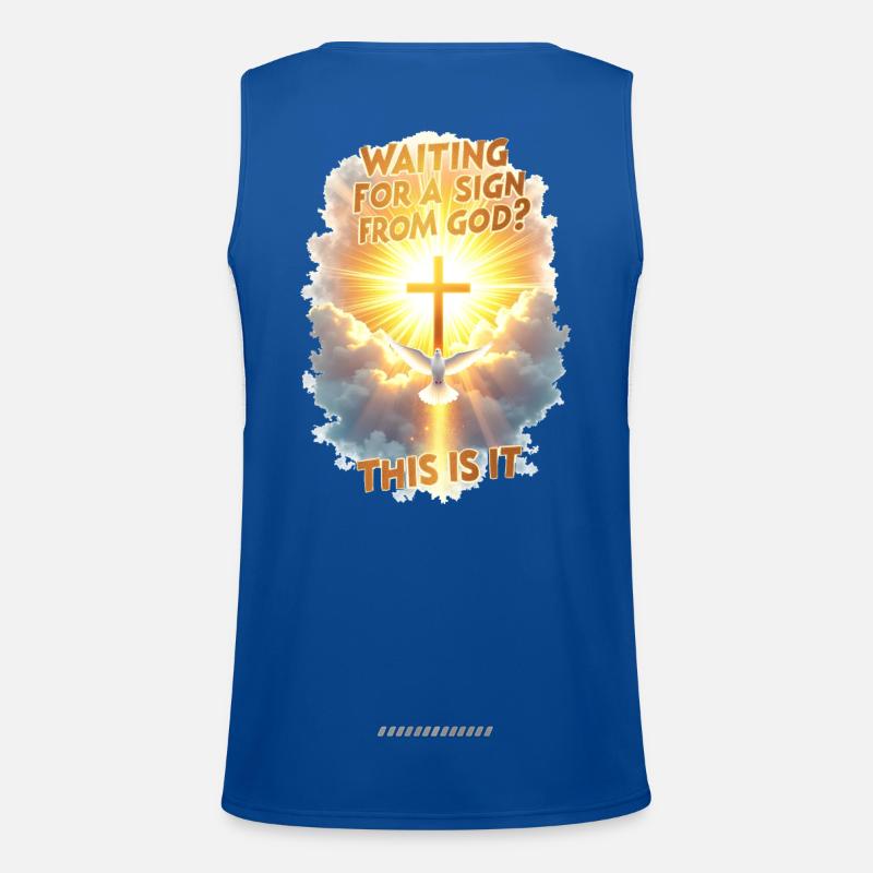 Zeichen von Gott Funktionelles Kontrast-Tank Top für Männer 