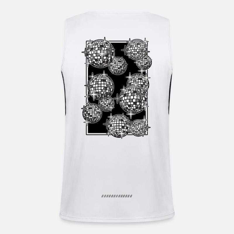 Spiegelkugeln mit Hintergrund Funktionelles Kontrast-Tank Top für Männer 