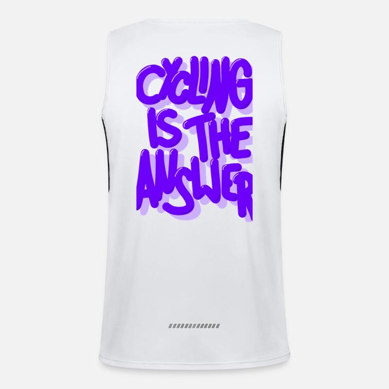 Cycling is the answer lila Funktionelles Kontrast-Tank Top für Männer 