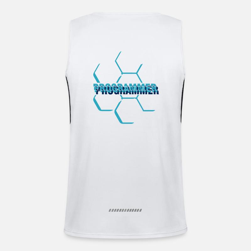 Computer programmer - Programmierer - Funktionelles Kontrast-Tank Top für Männer  - Weiß/Schwarz