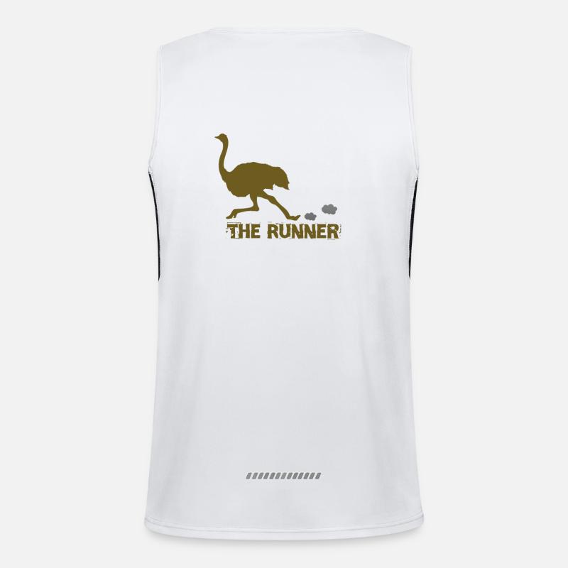 Animals, ostrich, the runner - animals, the hit Men's Functional Contrast Tank Top 