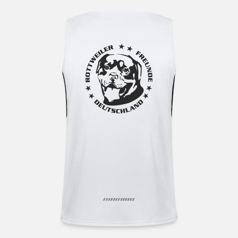 Rottweiler Freunde Logo Funktionelles Kontrast-Tank Top für Männer 