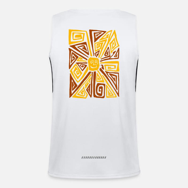 FREMDE SONNE Funktionelles Kontrast-Tank Top für Männer 