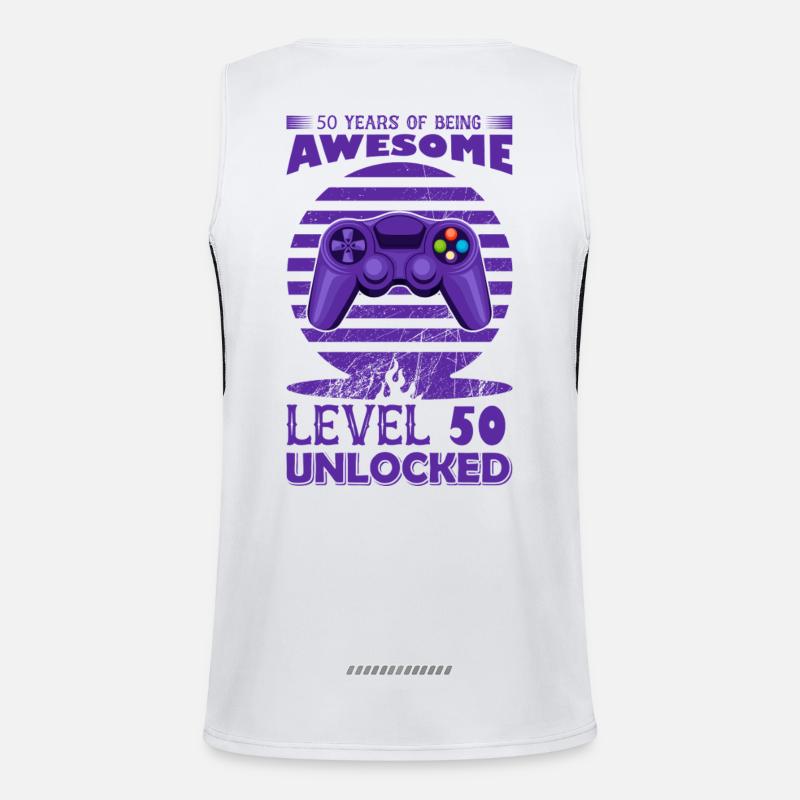 Retro Gaming Controller Motif Men's Functional Contrast Tank Top 