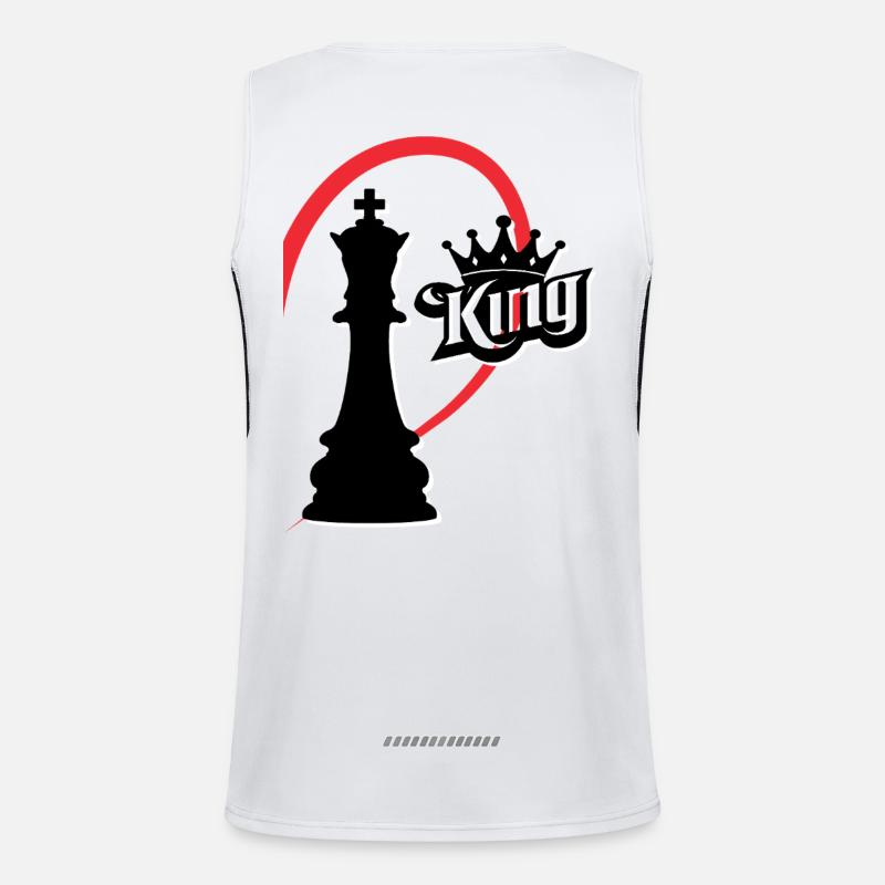 Chess King right half Men's Functional Contrast Tank Top 