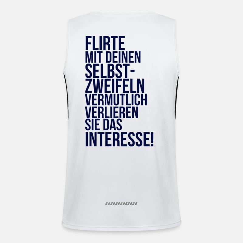 about going wild: Flirte mit deinen Selbstzweifeln Funktionelles Kontrast-Tank Top für Männer 