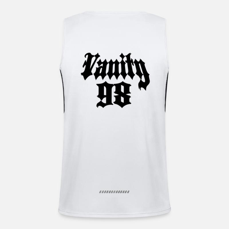 Vanity 98 - Men's Functional Contrast Tank Top  - white/black
