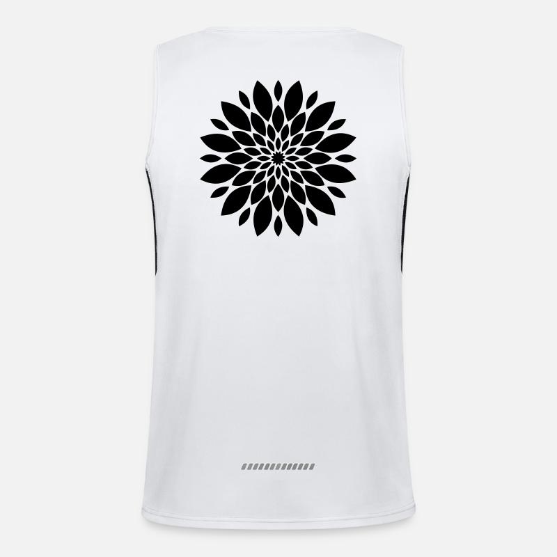Fleur mandala fleur florale Débardeur respirant contrasté Homme 