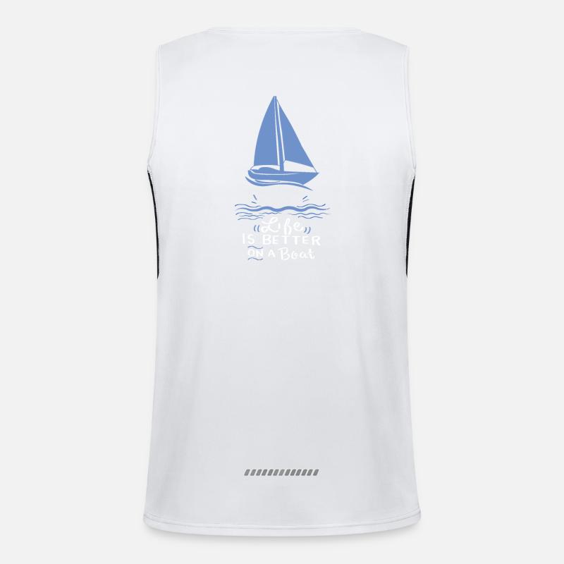Sailing Sailing Boat Men's Functional Contrast Tank Top 